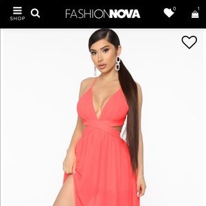 Lanai Maxi Dress - Neon Coral